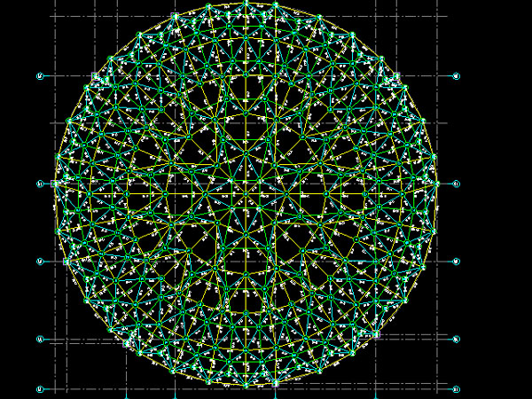中山明光正元广场圆形网架
